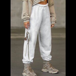JOAH BROWN OVERSIZED SWEATPANTS in Pearl Gray XS/S